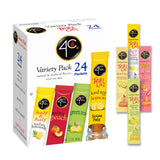 4C Drink Mix Stix – Family-Friendly Variety Pack with Peach and Lemon Flavors, Aspartame-Free Singles for Kids
