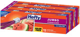 Hefty Slider 2.5 Gallon Storage Bags – Workshop and Office Bulk Storage for Frequent Restocking