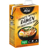 Simply Asia Japanese Inspired Ramen Soy Ginger Chicken Broth, 26 fl oz – Ready Broth for Dorm Room Instant Noodle Dinners