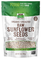 NOW Foods Certified Organic Unsalted Sunflower Seeds Hulled – Safe Nut Free Lunchbox Ingredient for Bake Sales, Snack Stations, and Daycare