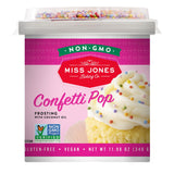 Miss Jones Baking Co. Confetti Pop Vegan Frosting, 11.98 oz – Artificial-Free Frosting for Wellness-Focused Home Bakers