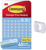 Command Clear Light Clips Christmas Gift for Mom, Easy Holiday Decorating Kit for Renters