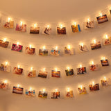 AOSTAR Simple Hanging Picture Lights – Neutral Tone Battery String, 20 Clips Effortless Setup