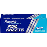 Reynolds Wrap Pop-Up Aluminum Sheets – Family-Friendly Lunch Packing for School and Daycare, Pre-Cut 500 Count Box