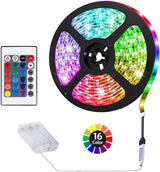 ACONDE Wireless LED Strip Lights – Child Friendly Bedroom Mood Lighting for Kids and Teens, Remote Controlled Color Change