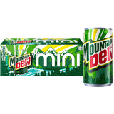 Mountain Dew Mini Cans 7.5oz 10-Pack – Quick-Chill Aluminum Cans for Hiking, Picnics, and Day on the Boat