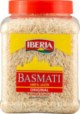 Iberia Basmati Rice Jar – Versatile Pantry Staple for Quick Curries, Stir Fry, and Lunchbox Packing, 2 lb