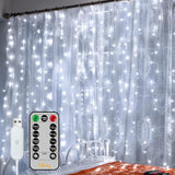 Ollny 200 LED Curtain String Lights – Intentional Home Decor with 8 Subtle Modes and 4 Quiet Brightness Levels