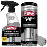 Weiman Stainless Steel Cleaner & Polish Kit – Focus-Friendly Kitchen Reset, Quick Daily Polish Between Cooking Sessions