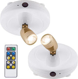 BIGLIGHT Swivel Puck Light – Understated Decor Light for Sparse Shelving and Single Art Pieces, Dimmable Remote