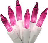 612 Vermont 100 Pink Mini Lights for Playroom and Kids Bedroom, UL Approved Safe Decorative String with No Flame and Cool Bulb Operation