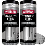 Weiman Stainless Steel Cleaner & Polish Kit – Designer-Approved Finish for Black Stainless & Chrome Kitchen Decor