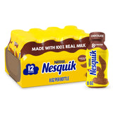 Nesquik Cinnamon Lowfat Milk Single Serve Bottles – Resealable Protein Snack for Kids On the Go