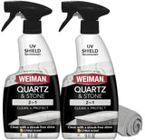 Weiman Quartz Countertop Cleaner and Polish for Bathroom Vanity and Butler's Pantry, pH Neutral Shine with Microfiber Towel