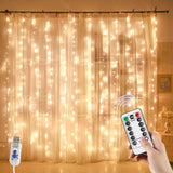YEOLEH Fairy Curtain Lights – Housewarming Gift for Women and Mom with Ready-to-Hang Bedroom Ambiance