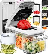 Fullstar XL Vegetable Chopper – Finger Guard Protected Mandoline Slicer for Beginner & Family Kitchens