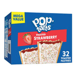 Pop-Tarts Toaster Pastries Frosted Strawberry 32-Count Box – Easy Breakfast Solution for College Students and Young Professionals