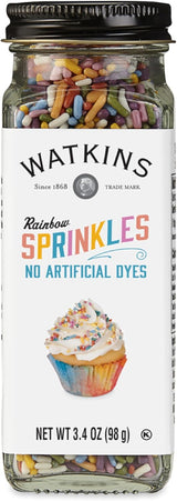 Watkins Rainbow Decorating Sprinkles – Intentional Ingredient Topper for a Clean Baking Shelf, Six-Item Label