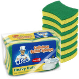 MR.SIGA Non-Scratch Scrub Sponge 12-Pack – Bulk Stock for Months of Uninterrupted Dishwashing