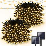Lumify Solar Christmas Lights 400 LED – IP65 Waterproof String Lights for Poolside Palms, Garden Paths and Driveways