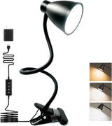 BOHON LED Clamp Lamp – Bedroom Aesthetic Lighting in Lilac Purple or Teal, Stylish Bedside Reading Light