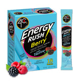4C Energy Rush Stix Berry – Commute Ready Energy Stix for Busy Professionals, Pocket Sized Sugar Free Flavor Packets