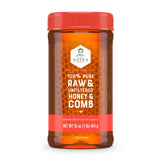Nate's Artisanal Honey with Comb – 16oz Ready-to-Give Gourmet Present for Cheese Board Lovers, Holidays, and Thank-You Gifts