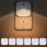 EverBrite Night Light Plug in – Sub-Second Dusk to Dawn Sensor, No Flame No Smoke Nightlight for Hallway and Bedroom, 6 Pack