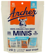 Archer Original Mini Beef Sticks – Shelf-Stable Camping Protein Source for Open-Air Adventures, 4 OZ
