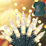 Blissun Simple String Lights – Battery Operated Warm White Fairy Lights for Intentional Home & Neutral Palette, 2 Pack