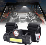 KEMIMOTO Roll Bar Mount Light Thoughtful Gift for Mobility Device User Rechargeable Safety Illumination 1.5-2.0 in Fit