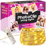 Mind-Glowing Photo Clips String Light - Reading Nook Mood Lighting, Dimmable Twinkle Lights with Clips for Cozy Corner and Study Desk