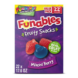 Funables Mixed Berry Fruity Snacks, Stocking Stuffer and Holiday Care Package for Kids, 22-Count Box