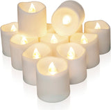 Homemory Timer LED Tea Lights 12 Pack – Flameless Votive Candles with Auto Shutoff, Clean Air Glow for Senior Bedrooms and Family Living Rooms
