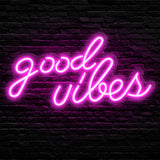 Blue Good Vibes Neon Sign – Soothing Ambient Neon Light for Self-Care Corner and Mindfulness Space