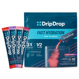 DripDrop Hydration - Juicy Variety Electrolyte Drink Mix - 3X Electrolytes with Half the Sugar for Endurance Athletes and Outdoor Adventurers