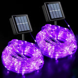 QITONG Solar Rope Lights – Clear PVC Tube Cozy Atmosphere Decor for Gazebo and Shelving, 66ft