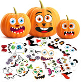 BainGsek Halloween Pumpkin Face Decals – Charming Seasonal Decor Accent for Living Room Shelf, Dining Table, and Window Seat