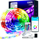 Lumiglow Bluetooth LED Strip Lights 200ft – Dimmable Warm Mood Lighting for Stress Relief and Self Care Nights