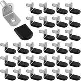 Biaungdo 30 Piece Cabinet Shelf Pegs with Integrated Rubber Sleeve, Neutral Bronze Finish for Intentional Home Styling