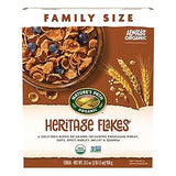 Nature's Path Organic Heritage Flakes Cereal – Crunchy Bedtime Snack Flakes for Children and Pre-Bed Munching, 14 oz Heritage Crunch