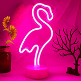 Flamingo Shaped Neon Lamp – Soft Glow Accent Piece for Bedroom Corner, Vanity Table, and Reading Nook