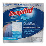 DampRid Hanging Moisture Absorber 6 Pack Fragrance Free – No Electricity Closet Moisture Control for Bedrooms and Bathrooms