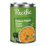 Pacific Foods Organic Poblano Pepper and Corn Chowder – Ready-to-Warm Chowder for Travel Days and Road Trip Stops