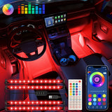 Keepsmile RGB Car Interior Lights – Modern Dashboard and Door Panel Decor, Dimmable Mood Lighting Kit