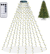Dazzle Bright Christmas Tree Lights – Neutral Warm White Cascading Light for Intentional, Minimal Home Decor