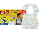 Glad for Kids Unicorn Disposable Paper Bibs, BPA-Free and Phthalate-Free Bibs for Worry-Free Toddler Feeding Every Meal, 30 Count