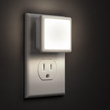 L LOHAS Plug-in Night Light – Clean White Square Form, Less is More Corridor Lighting
