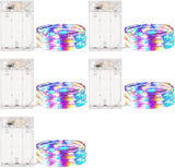 Minetom Battery Fairy Lights – Effortless Decor 5 Pack 7FT Warm White LED String Lights for Intentional Living and Calm Bedrooms
