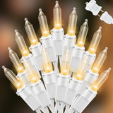 LAMPHOME 21.6FT LED Outdoor String Lights 100 Bulbs Connect Up to 45 Sets for Yard Fence Facade